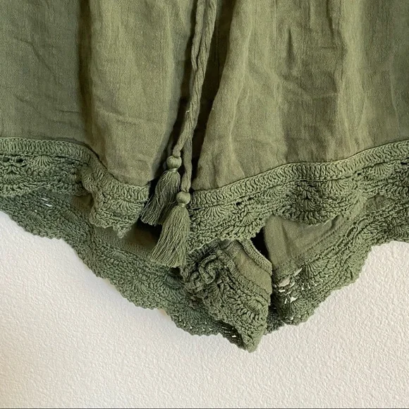 Aerie Hunter Green Cotton Viscose Elastic Shorts - M - EUC - Picture 4 of 7